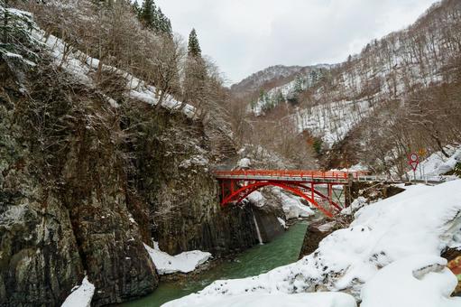 250329秋山郷前倉橋 250329秋山郷前倉橋 秋山郷,長野県,栄村の写真素材