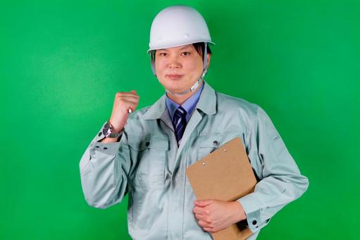 作業服の男性作業員 作業服,男性,作業員の写真素材