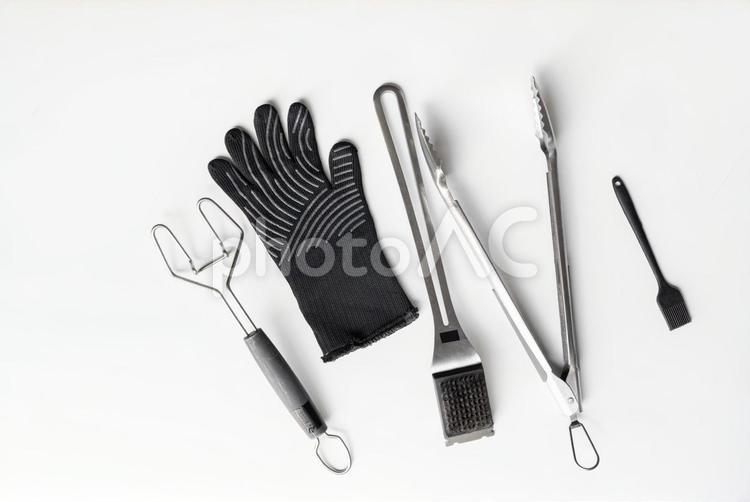 トングとはけと耐熱手袋 キッチン用品,調理器具,トングの写真素材