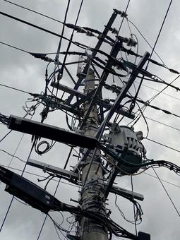 電柱電線6969 電柱電線6969の写真