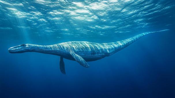 海中のエラスモサウルス2 海中のエラスモサウルス2の写真