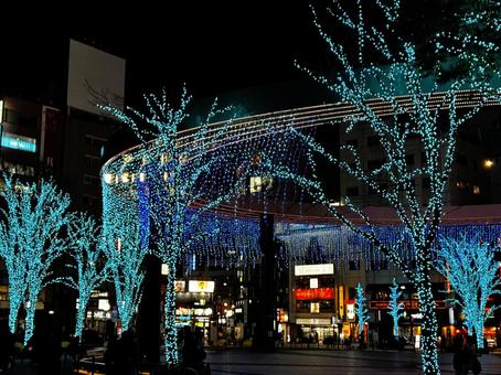 イルミネーション 池袋,ウエストゲートパーク,冬の写真素材