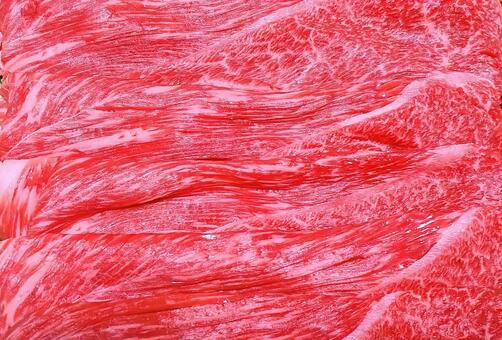 赤身のすき焼き肉 肉,牛肉,赤身の写真素材