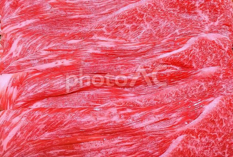 赤身のすき焼き肉 肉,牛肉,赤身の写真素材