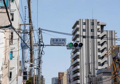 奥浅草の街並み 奥浅草の街並みの写真