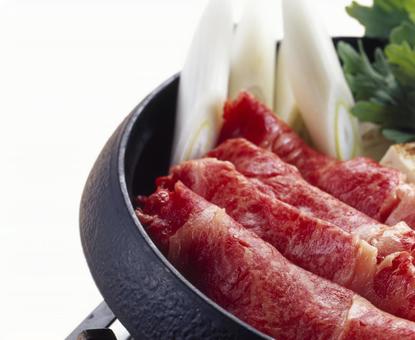 すき焼き すき焼き すき焼き,クローズアップ,牛肉の写真素材