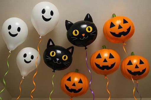 笑顔のハロウィン風船 笑顔のハロウィン風船の写真