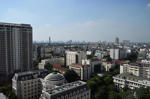 ハノイのホテルからの景色 ハノイのホテルからの景色 ベトナム,ハノイ,ホテルの写真素材