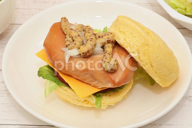 チキンバーガー チキンバーガー,チキン,チキンサンドの写真素材