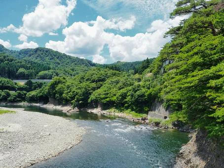 夏の景色28 夏の景色28 川,荒川,川岸の写真素材