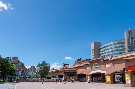 淡水駅前の様子 淡水,台湾,台北の写真素材