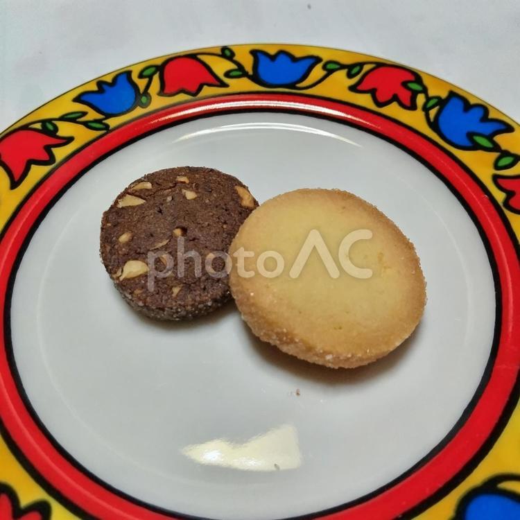 ２種のバタークッキー クッキー,焼菓子,スイーツの写真素材