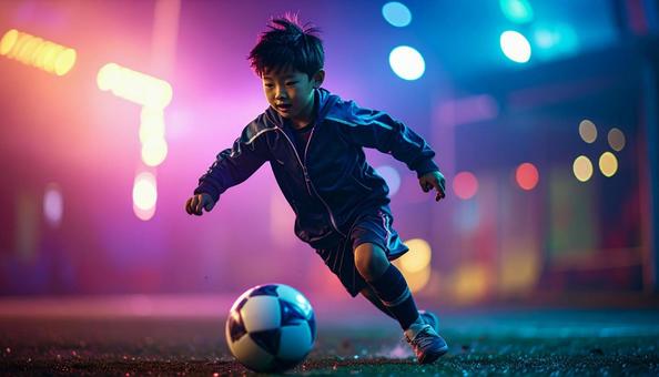 サッカー少年の写真