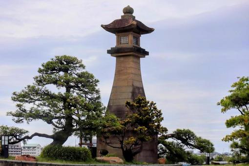 明治時代のシンボル 白潟公園,青柳楼,建物の写真素材
