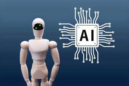 ロボットとAIのイメージ素材 ai,ロボット,自動化の写真素材