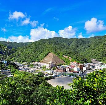 見おろす名瀬の町並み 見おろす名瀬の町並み 見おろす,名瀬,町並みの写真素材