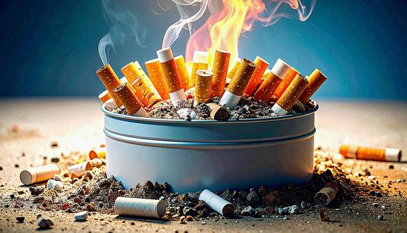 消したタバコの写真