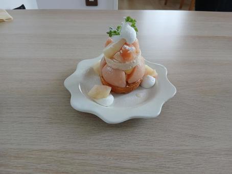Photo, peach, fruit tart, tart, 