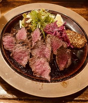 エゾ鹿のステーキ エゾ鹿のステーキ ディナー,バー,立ち飲みの写真素材