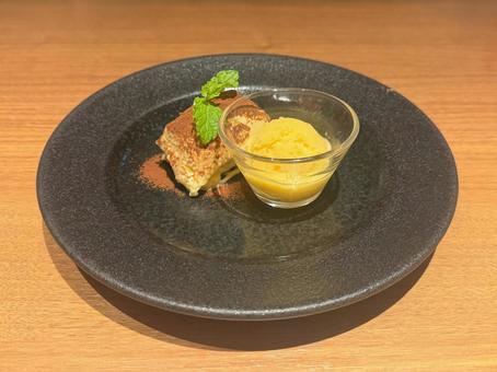 Photo, tiramisu, cake, sherbet, 