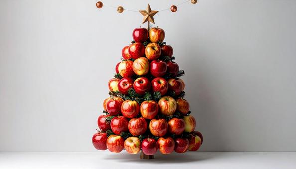 林檎のクリスマスツリー 林檎のクリスマスツリーの写真