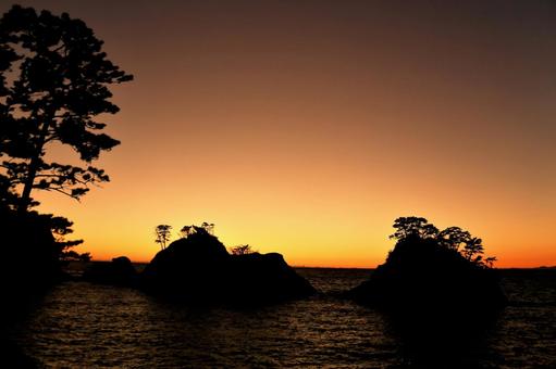 堂島的日落, 堂島日落, 堂島, 夕陽, JPG