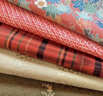 可愛い着物生地 着物,きもの,キモノの写真素材