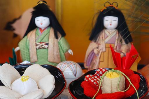 ３月上旬の引田ひなまつりの雛飾り 背景,雛飾り,ひな人形の写真素材
