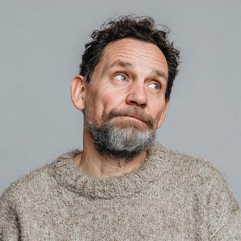 ビジネスや人生の悩みを表現する男性 ビジネスや人生の悩みを表現する男性の写真