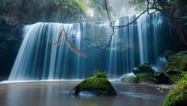 風景 風景 風景,鍋ケ滝,滝の写真素材