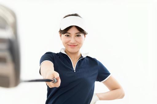 若い女性　ゴルフ ゴルフ,ゴルファー,女性の写真素材