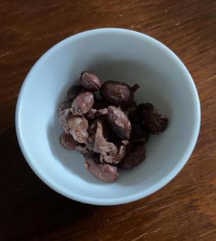 Photo, boiled red kidney beans, unsweetened boiled red kidney beans, gold when the beans, 
