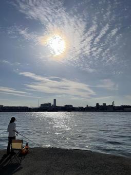 秋の気持ちいい海 海,風景,旅の写真素材