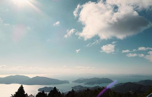 島と空の写真