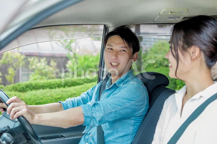 家族旅行　ドライブイメージ 人物,家族,女性の写真素材