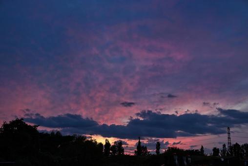 夕焼け 2025/9/4 夕焼け 2025/9/4 夕焼け,夕暮れ,夕方の写真素材