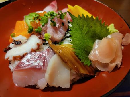 海鮮丼 海鮮丼 海鮮丼,海鮮,刺身の写真素材