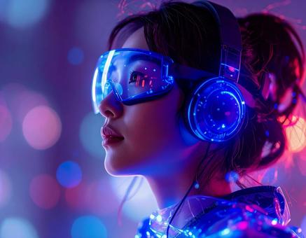 サイバーな女性の写真