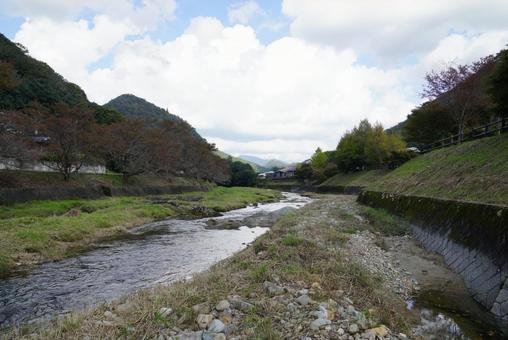 川原の風景 川,流れ,風景の写真素材