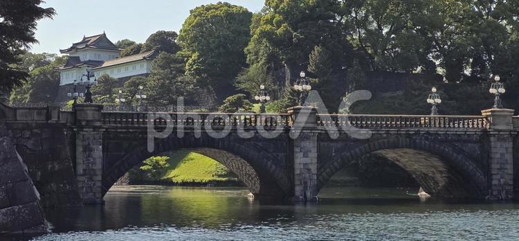 風景　皇居　二重橋 風景,皇居,二重橋の写真素材