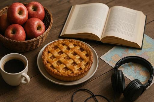 アップルパイと読書時間 アップルパイと読書時間の写真
