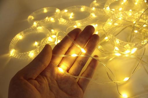 イルミネーション 手 イルミネーション 手の写真