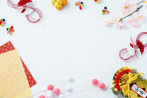 シンプルな正月のイメージ素材 正月,新年,迎春の写真素材