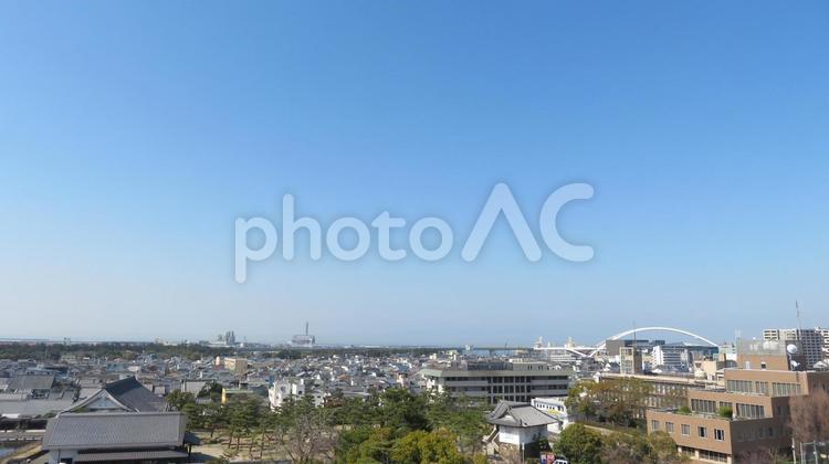 岸和田城　天守閣からの眺望 岸和田城,千亀利城,平城の写真素材
