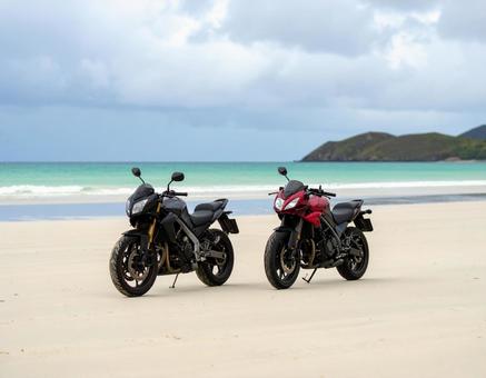 海とバイク 海とバイクの写真