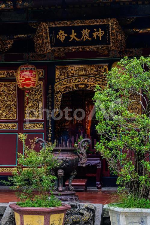 台湾・台北 大龍峒保安宮 台湾,台北,大龍峒の写真素材