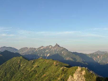 Photo, north alps, the view from tsubamesanso, summer, 