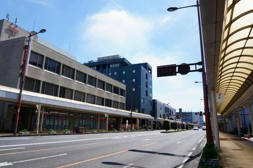 宮崎県都城市街地 宮崎県都城市街地 宮崎県,都城市,風景の写真素材