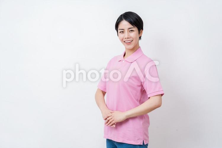 提案する介護士の女性。 介護,介護福祉士,介護士の写真素材