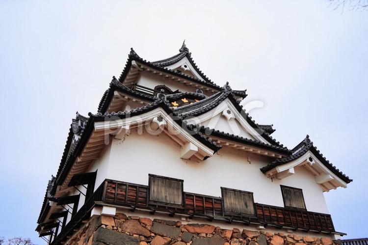 世界に誇る日本の名城彦根城 城,彦根城,国宝の写真素材